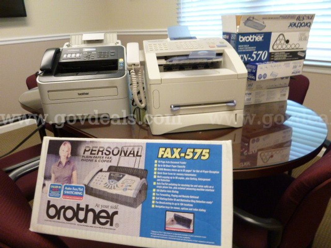 Three (3) Brother Fax Machines and Toners