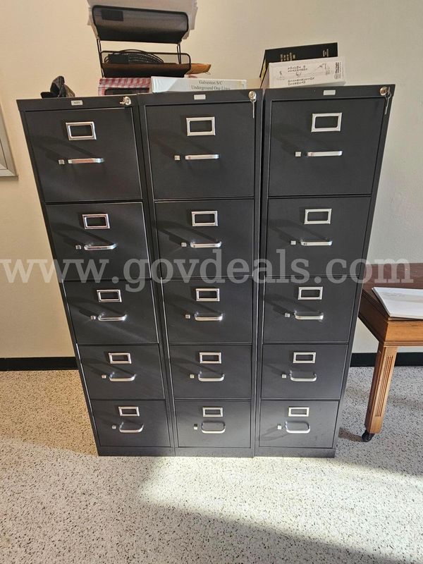 Lateral File Cabinets with Keys, lot of 3