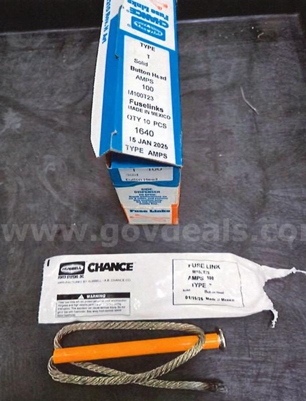 Hubbell Type T Fuse Links, 100 Amp, Model M100T23, 23" Length, qty 467