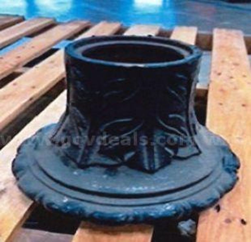 Decorative Light Pole Tops, Low Gloss Black Finish, qty 8