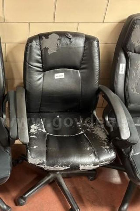 Desk Chair, Black, Faux Leather