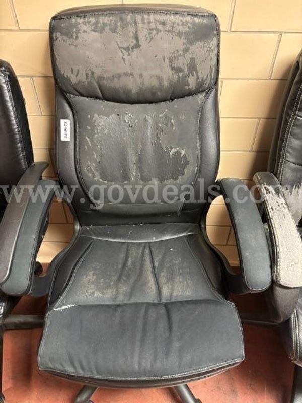 Desk Chair, Black, Faux Leather