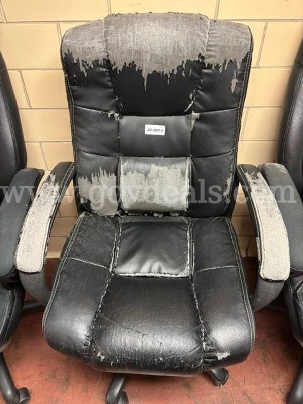 Desk Chair, Black, Faux Leather