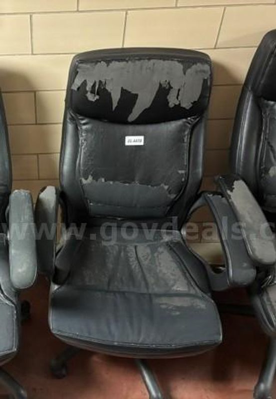 Desk Chair, Black, Faux Leather