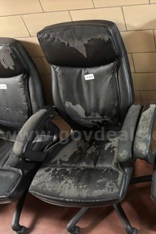 Desk Chair, Black, Faux Leather