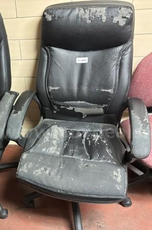 Desk Chair, Black, Faux Leather