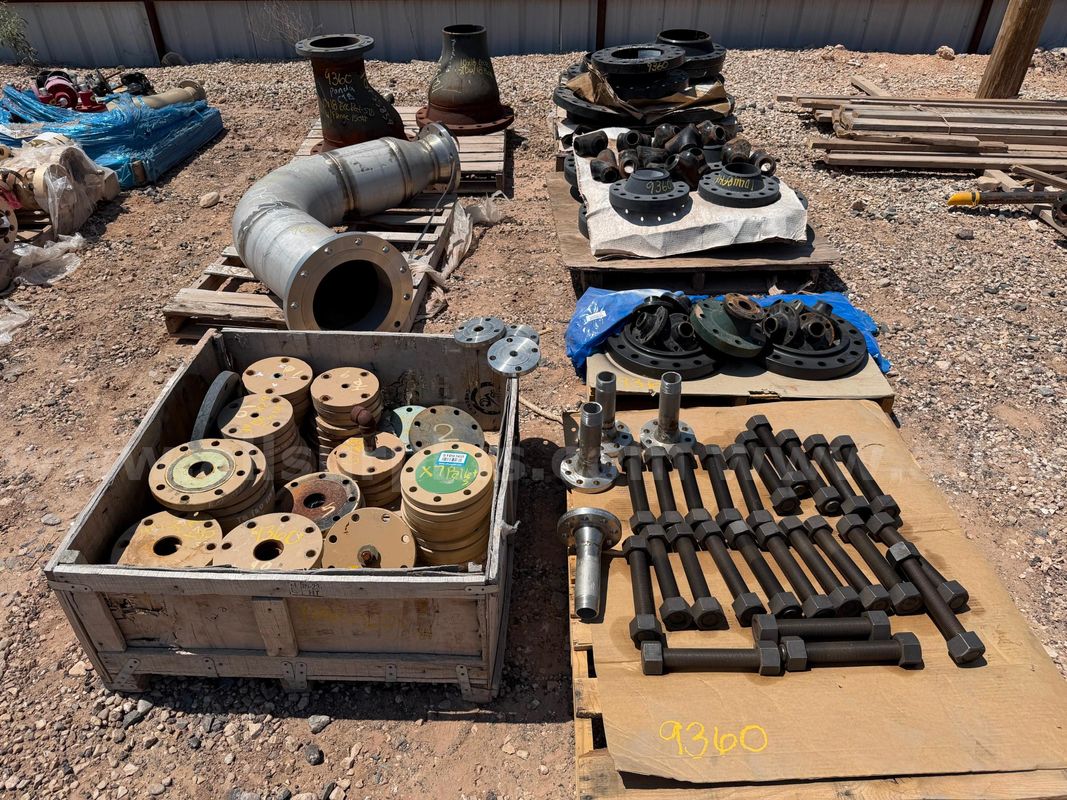 Flanges, Fittings, Stud Bolts, and Pipe Spools, Carbon And Stainless Steel, Qty 7 Pallets