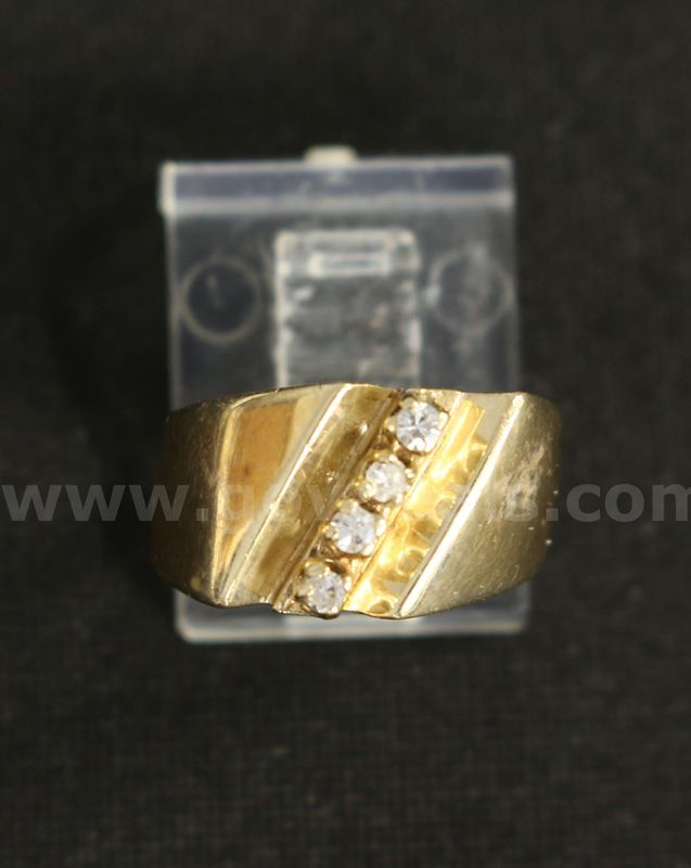 14K Yellow Gold Diamond Ring, 5.8 Grams