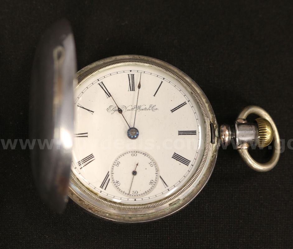 .800 Silver Elgin National Watch Company Pocket Watch