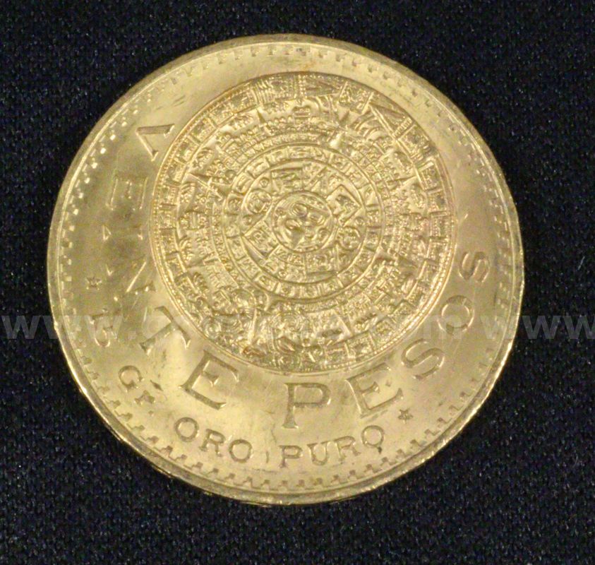 1959 Mexico Veinte (20) Peso Gold Coin, 16.6 Grams