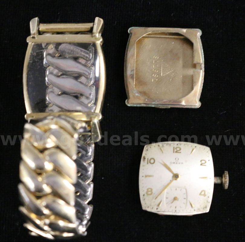 1947 Men's Gold-Filled Omega Watch with Gold-Filled Band, Currently Running