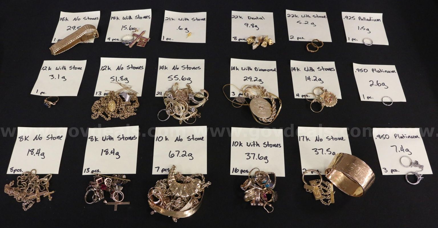 Approximately 109 Pieces of Assorted Scrap Gold Jewelry, 405.2 Grams Total