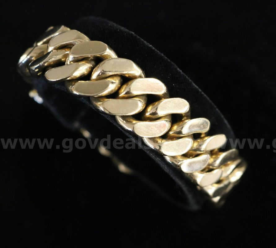 18k Yellow Gold Cuban Link Bracelet, 99.7 Grams