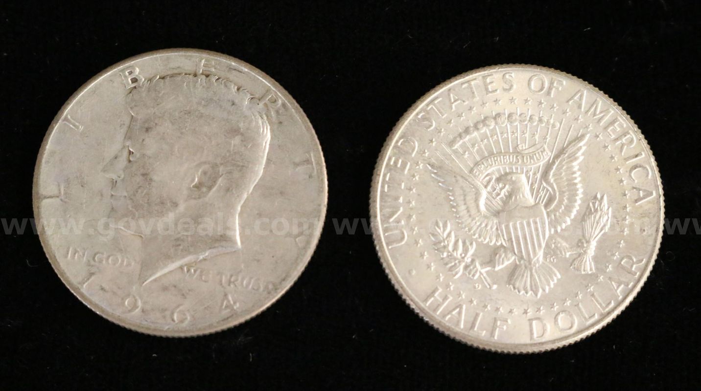 57 U.S. Silver Kennedy Half Dollar Coins