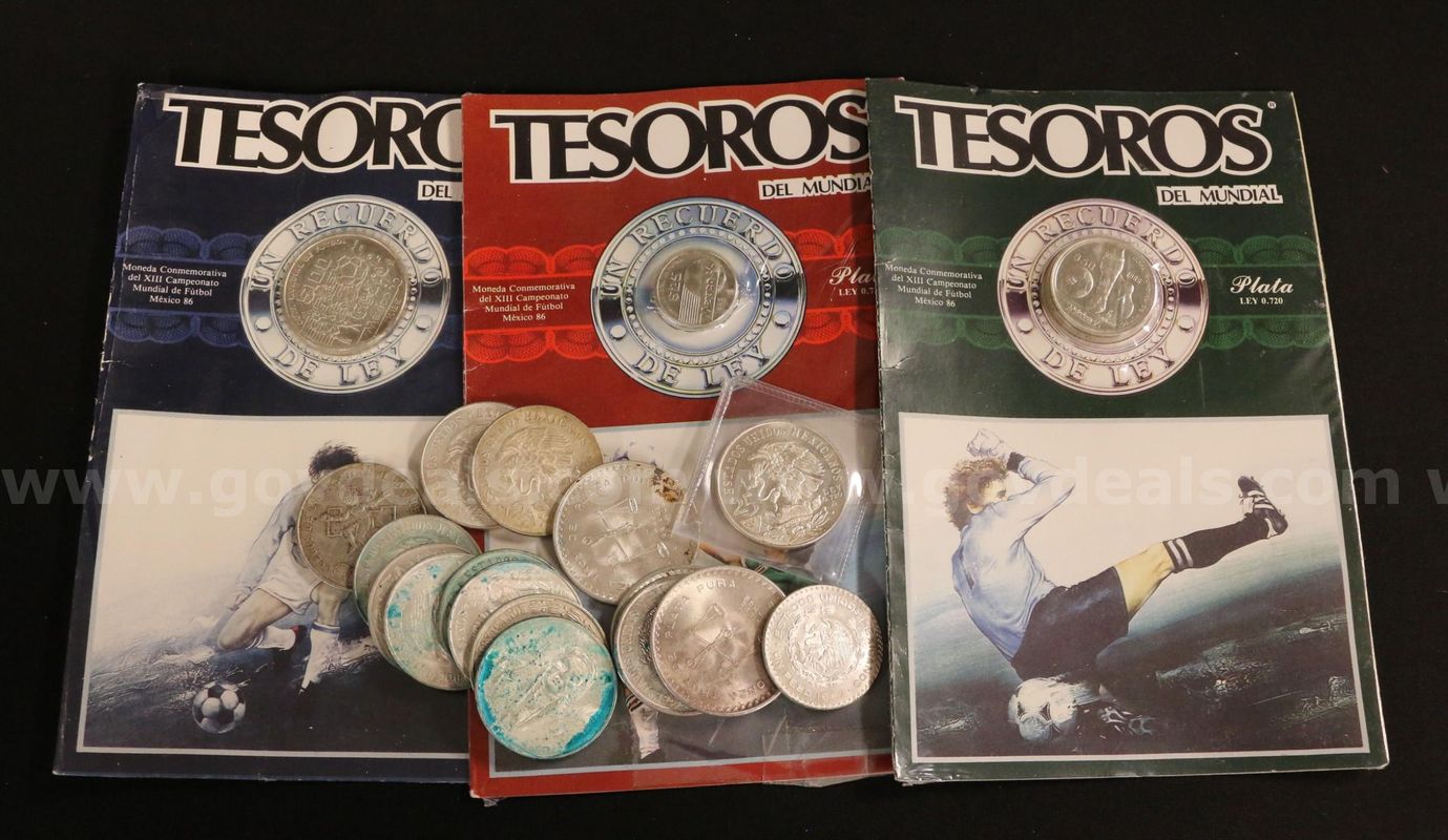 19 Mexico Assorted Denomination Silver Coins, 459.2 Grams