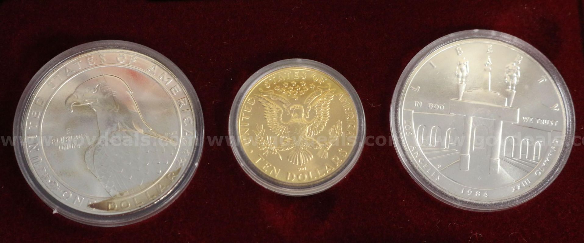 1984 U.S. Silver & Gold Uncirculated Olympic Coin Set