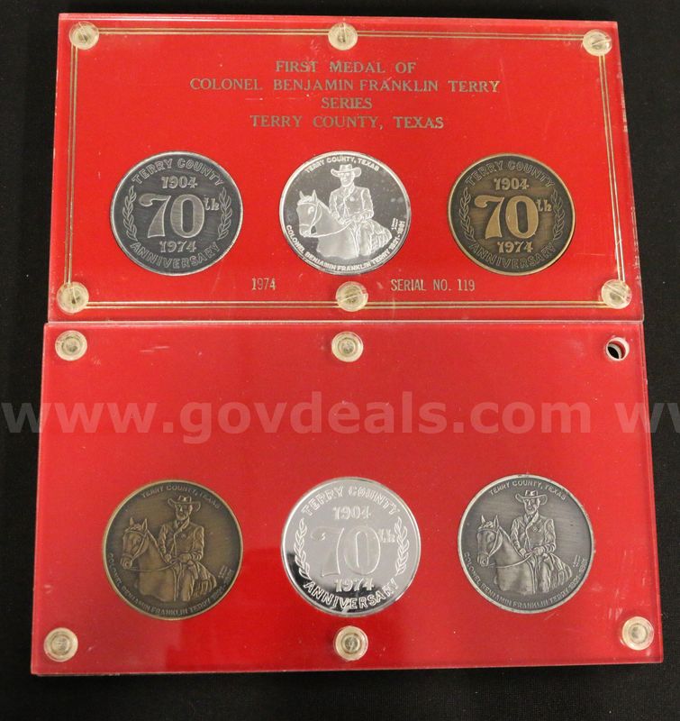 5 First Medal Of Colonel Benjamin Franklin Terry Series- Terry County, Tx Sets