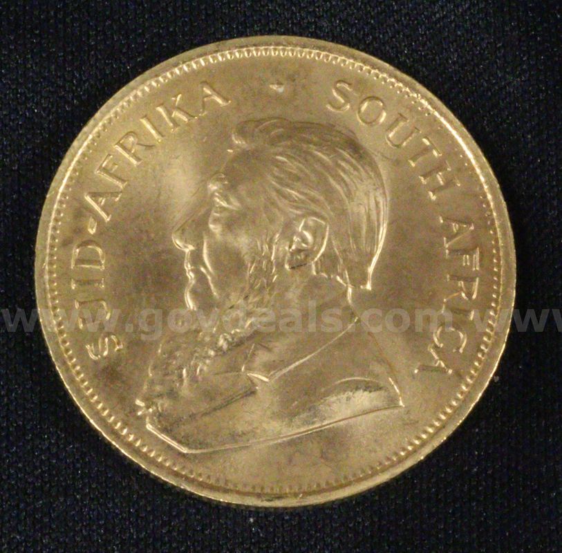 1982 South African Krugerrand 1 Ounce Gold Coin, 33.9 Grams