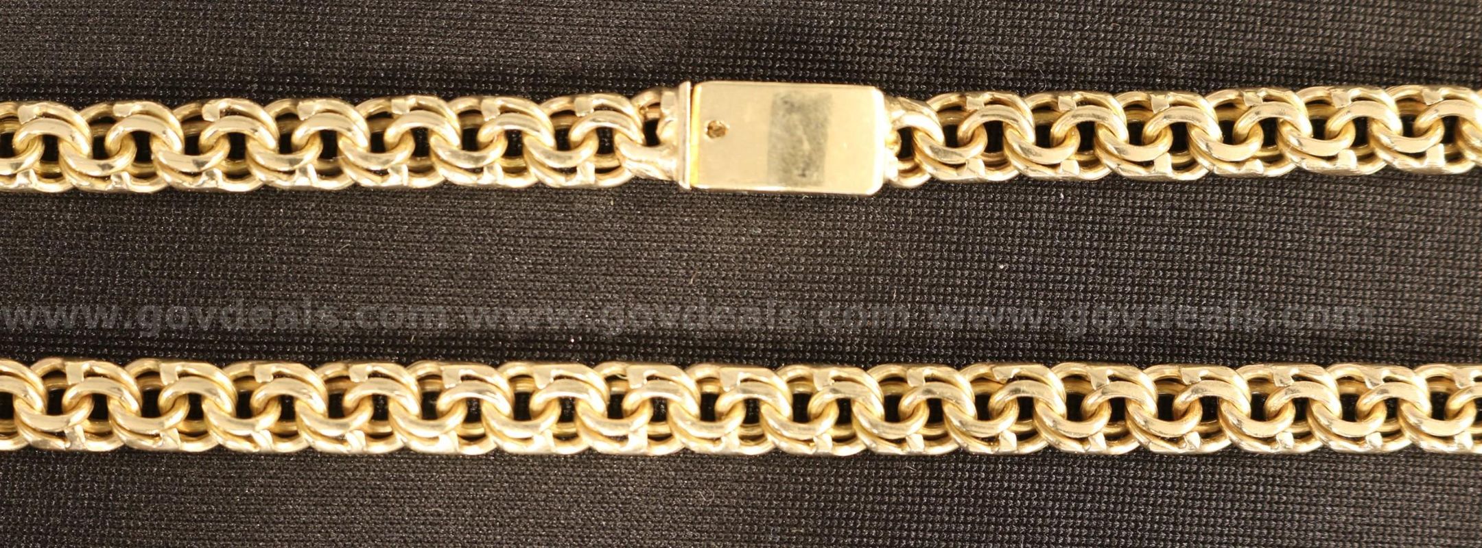 10K Yellow Gold Double Curb Link Necklace, 53.9 Grams