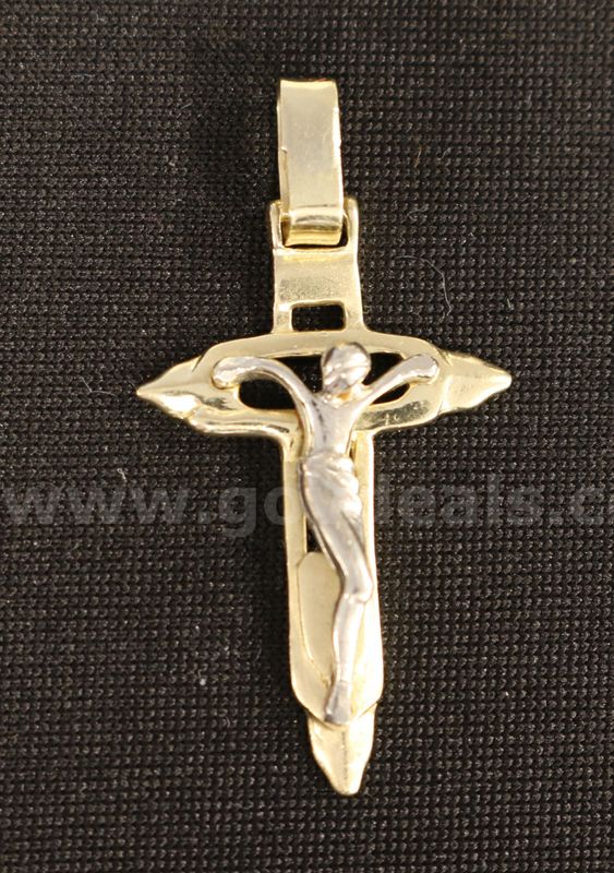 10K Yellow Gold Cross Pendant, 2.6 Grams