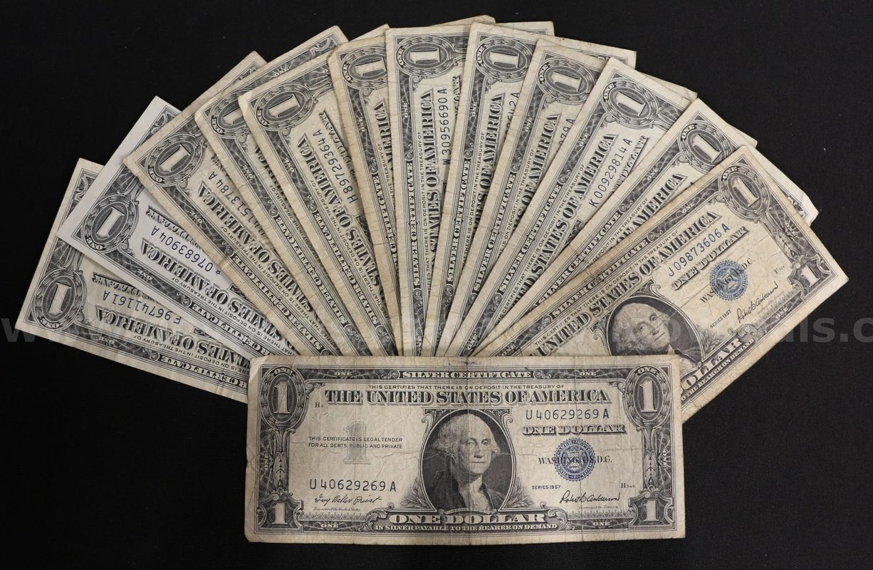 147 U.S. $1 Silver Certificate Notes