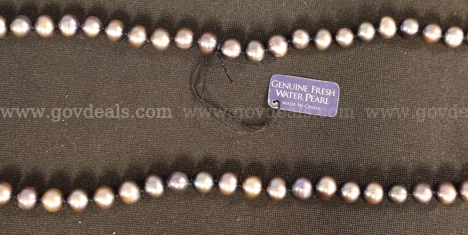 18" Black Colored/ Dyed Cultured Freshwater Pearl Necklace With Sterling Clasp