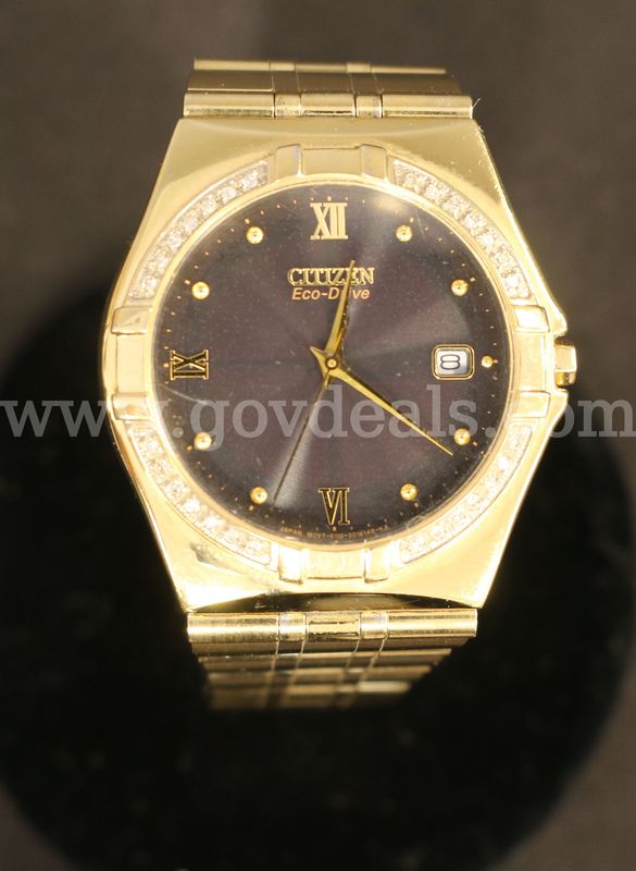 Citizen Eco-Drive Watch Gold-Tone Band With Diamonds