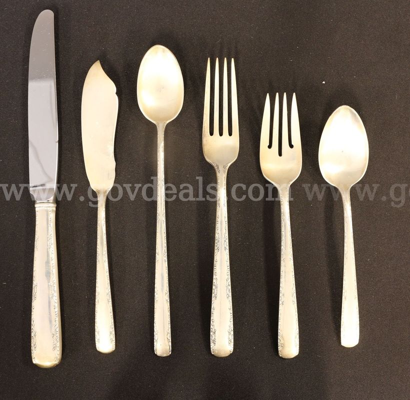25 Pieces Gorham Camellia Pattern Sterling Silver Flatware, 1030.7 Grams