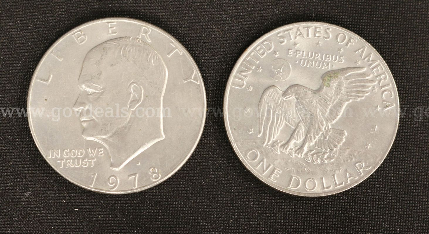 92 Assorted U.S. Eisenhower Dollar Coins
