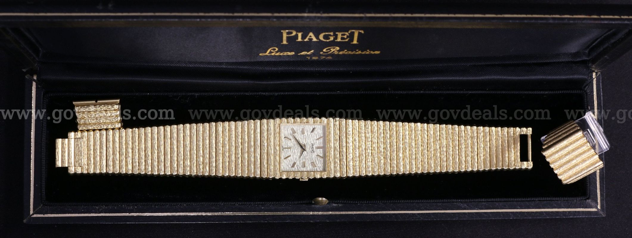 18K Y/G Piaget Emperador Watch & 18K Y/G Fluted Design Ring, 226.9 Grams