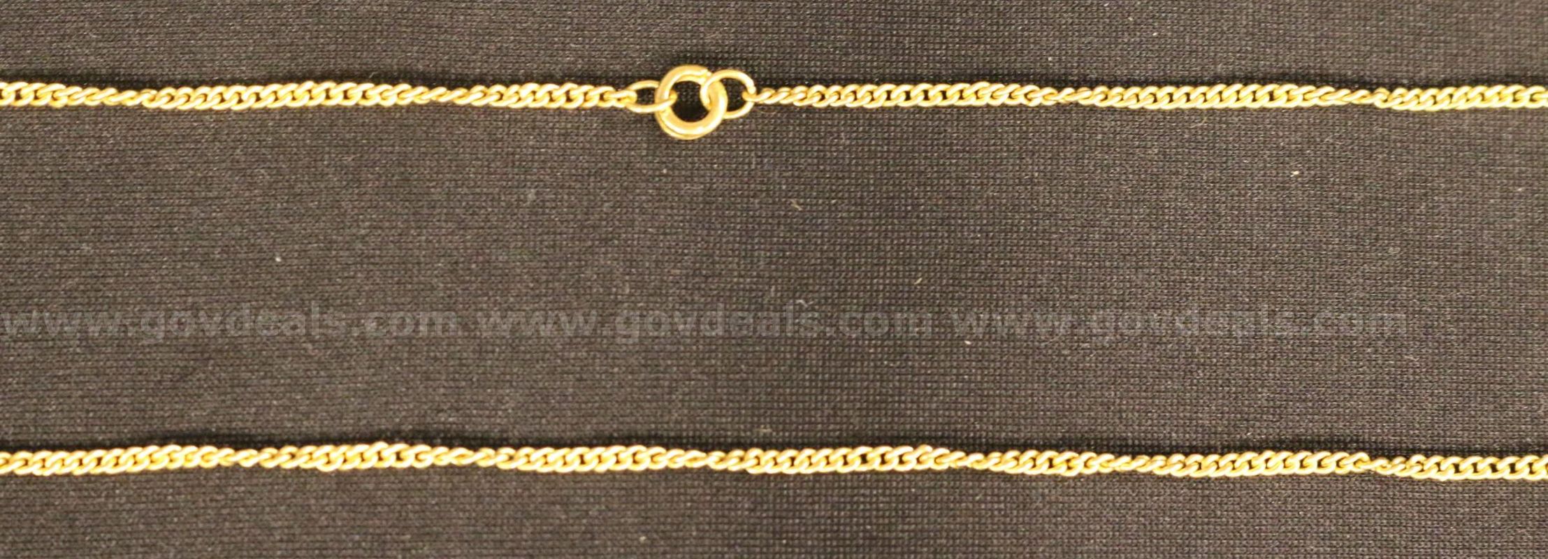 22K Yellow Gold Cuban Link Necklace, 11.2 Grams