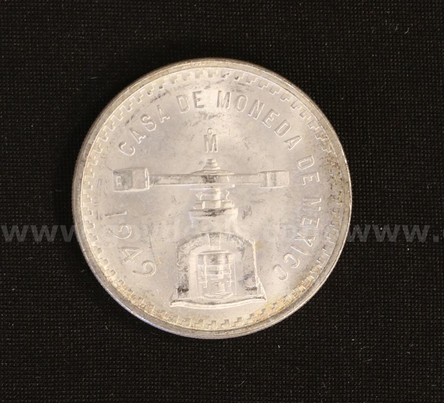 1949 Silver Casa De Moneda De Mexico Coin, 33.6 Grams