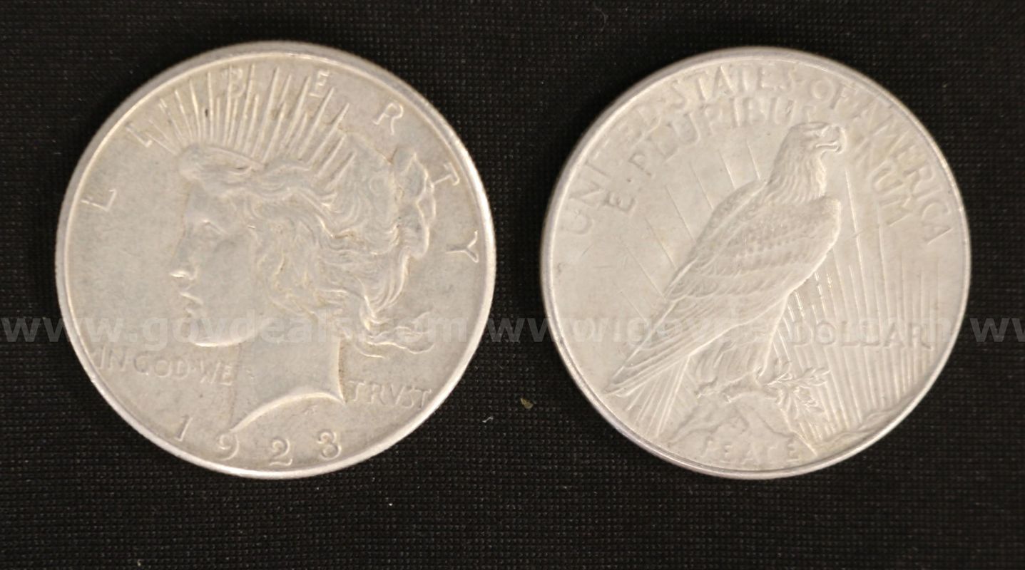 21 Assorted Silver Peace Dollar Coins
