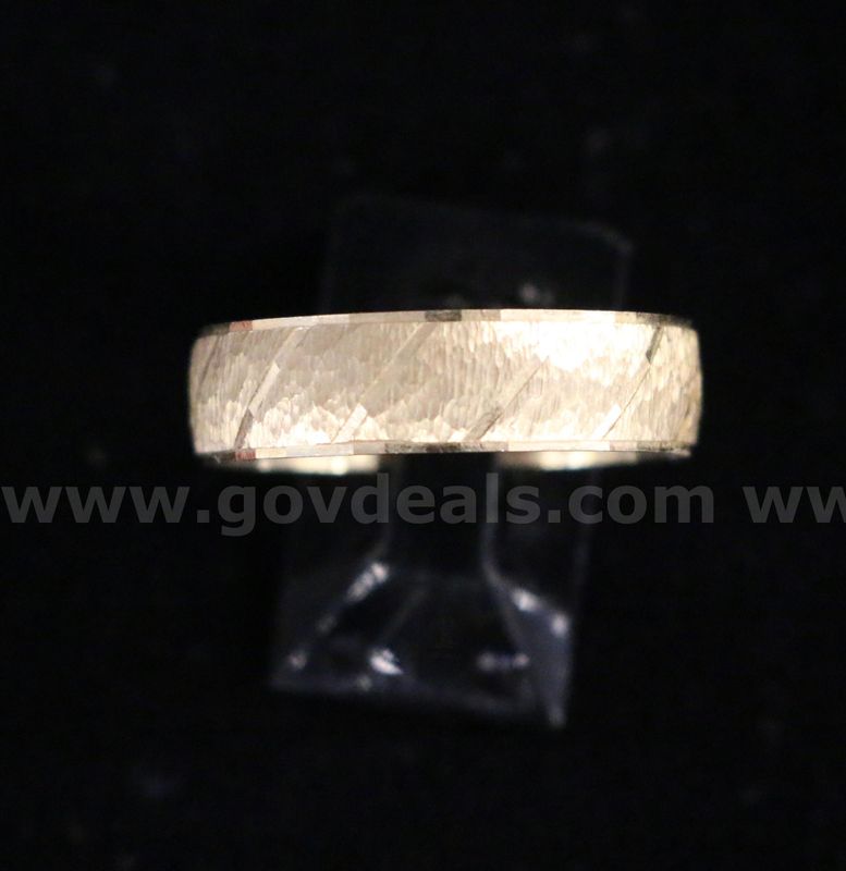 14K Yellow Gold Brush Finish Band, 3.8 Grams