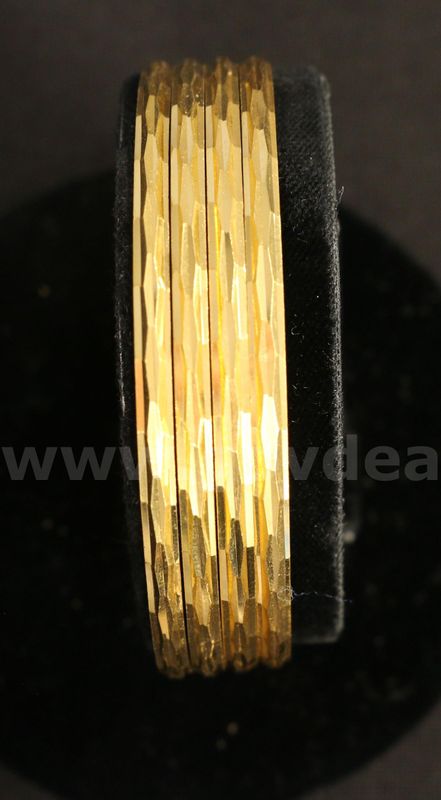 Set Of 4 20K Yellow Gold Solid Bangle Bracelets, 46.5 Grams