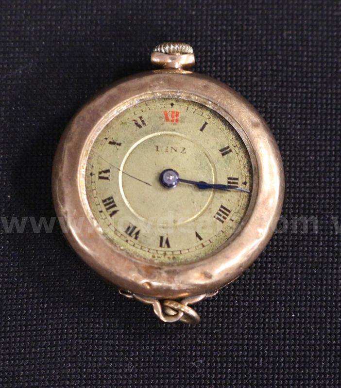 Vintage Lotus 14k Yellow Gold Pocket Watch, Currently Running