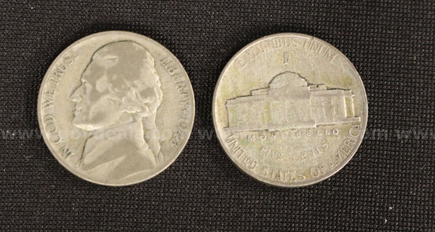 65 Assorted U.S. War Nickel Coins