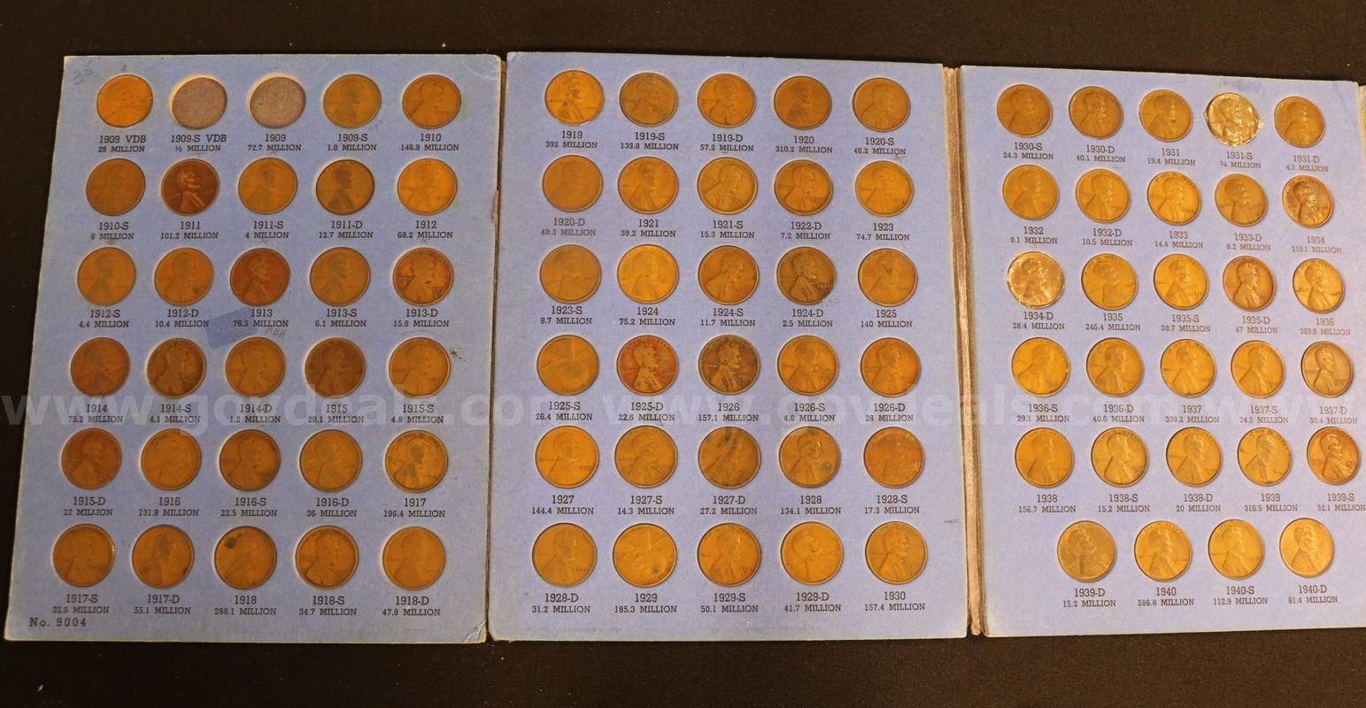 87 Assorted U.S. Wheat Pennies