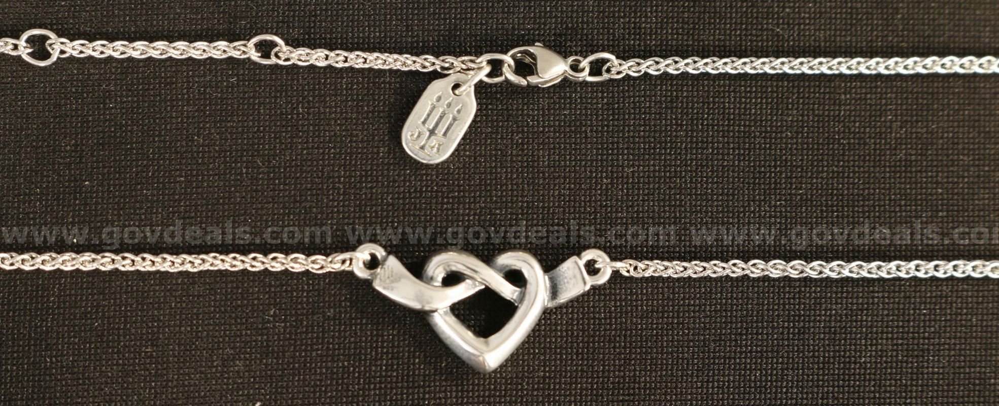 James Avery Sterling Silver Heart Necklace, 8.9 Grams