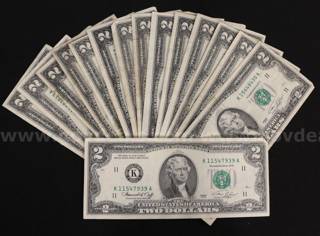 158 U.S. $2 Bills