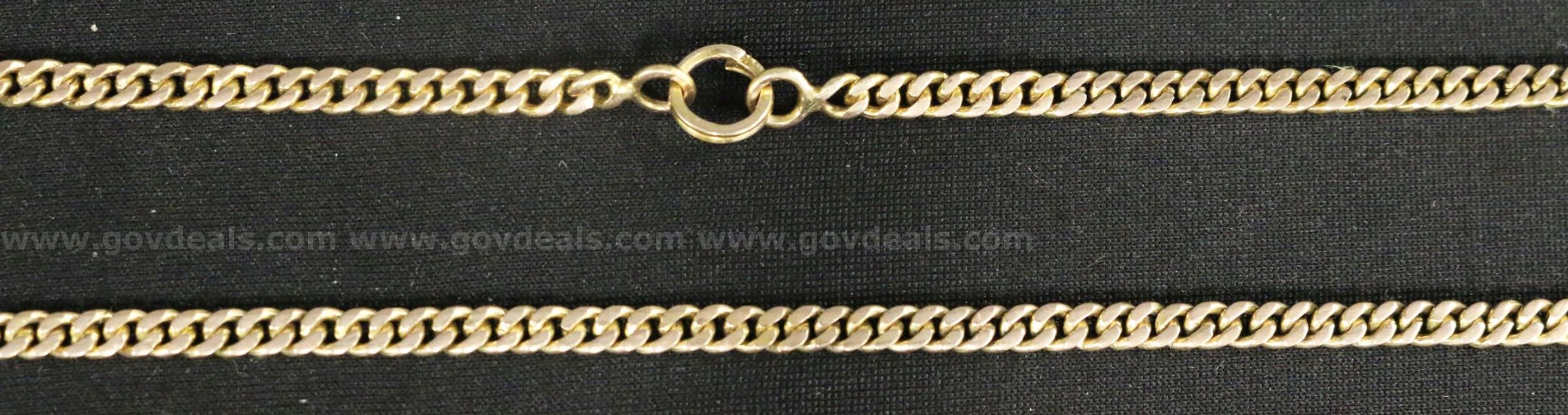 12k Yellow Gold Curb Link Necklace, 29.8 Grams