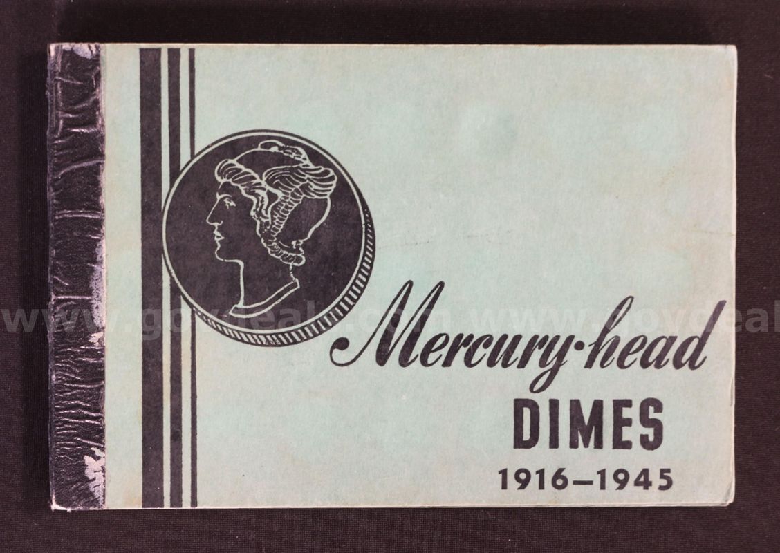 78 U.S. Silver Mercury Dimes in Collector's Book, Including Graded 1916-D