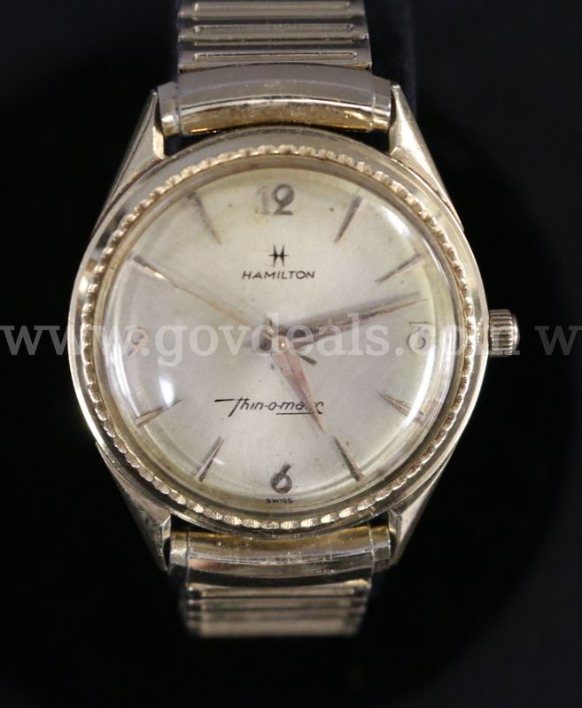Vintage Hamilton 14k Yellow Gold Thin-O-Matic with Gold-Filled Band, Running