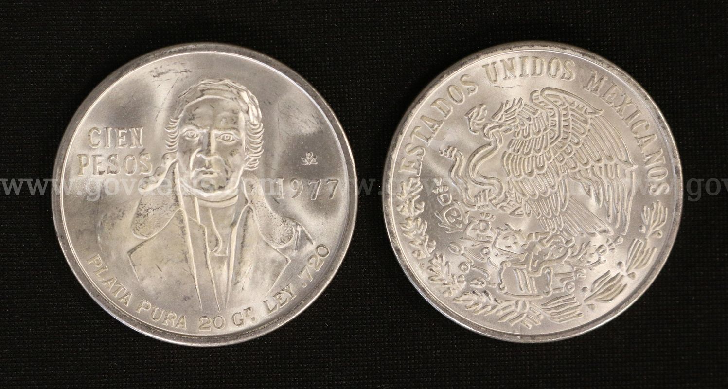 50- 1977/1978 Mexico Cien Pesos Silver Coins
