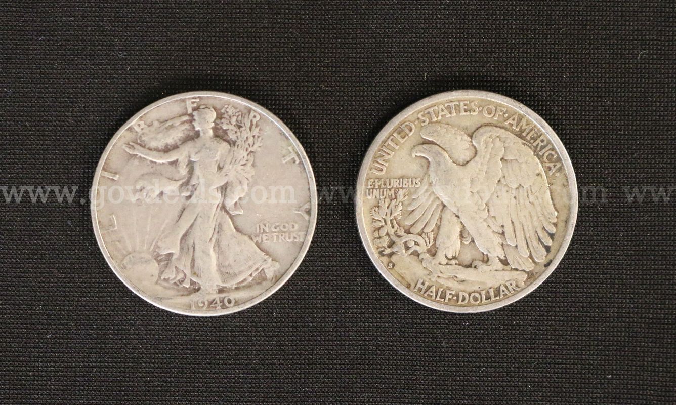 65 Silver U.S. Walking Liberty Half Dollar Coins