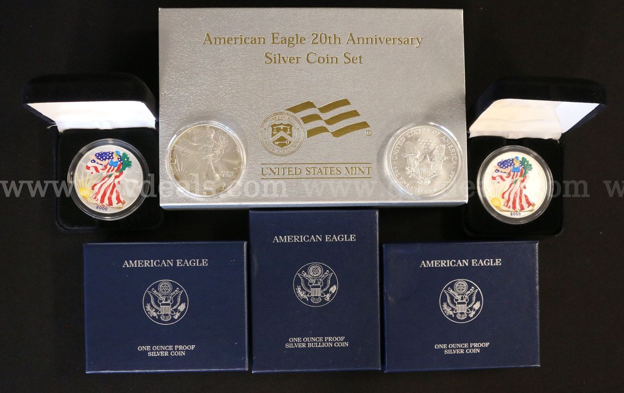 11 Silver U.S. American Eagle $1 Coins