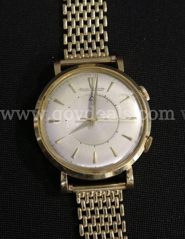 Vintage 18K Y/G Jaeger LeCoultre Memovox Wristwatch, 59.8 Grams