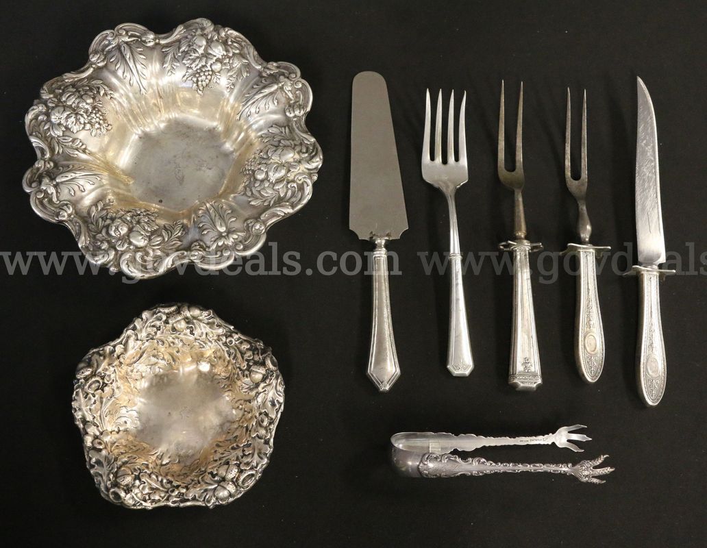 8 Pieces Assorted Brand Sterling Bowls, Flatware & Utensils, 728.2 Grams