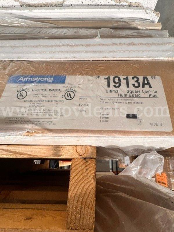Pallet of Armstrong Brand Ceiling Tiles