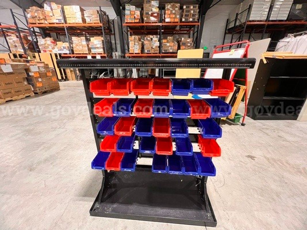 Metal freestanding, double sided organizer